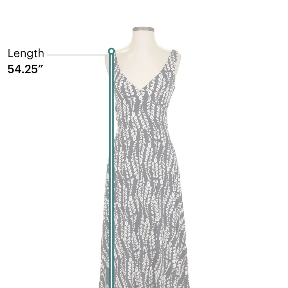 Boden Sleeveless Maxi Tank Jersey Dress- Blue, White, Pink Floral Stretch - Picture 5 of 10